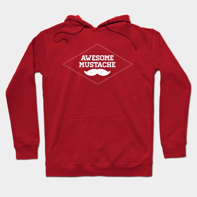 Awesome Mustache (light) Hoodie by mikevotava